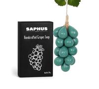 Sapone a forma di uva, barra di processo naturale a freddo per bagno e corpo, sapone decorativo regalo in elegante confezione regalo, verde
