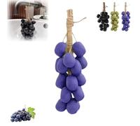 Sapone a forma di uva su una corda, saponi artigianali fatti a mano a freddo, per viso, doccia e mani, squisita decorazione per la casa e idea regalo, saponette decorative