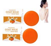 Sapone al Cachi per Persone Mature, Sapone Anti-Odore (Nonenale) per Pelli Mature, Detergente Delicato e Idratante per Pelli Secche e Sensibili, Saponetta Deodorante Naturale (2 pezzo)