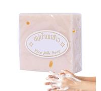 Sapone al latte di riso - Sapone al latte di riso tailandese naturale idratante, sapone sbiancante al latte di riso biologico | 3 pezzi di sapone schiarente fatto a mano per viso, corpo, mani, l