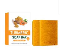Sapone al limone e curcuma - Sapone sbiancante biologico per viso e corpo - Sapone al miele con vantaggi anti-acne - Bastoncino detergente per tutti i tipi di pelle - pelle sensibile sicura, pelle