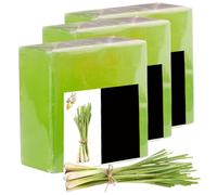 Sapone alla citronella, 3 pezzi da 100 g di saponetta biologica alla citronella, saponi naturali per il lavaggio di viso, corpo e mani