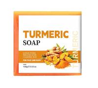 Sapone Alla Curcuma - Fatto A Mano, Saponetta Detergente Naturale Rassodante E Illuminante, Sapone Da Bagno Idratante Riparatore Della Pelle, Saponetta Detergente Viso E Corpo Alle Erbe | Saponi Illum
