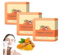 Sapone alla curcuma per macchie scure, saponetta alla curcuma per lavaggio viso, saponetta naturale alla curcuma per viso e corpo, sapone alla curcuma per levigare e idratare la pelle (3)