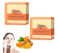 Sapone alla curcuma per macchie scure, saponetta alla curcuma per lavaggio viso, saponetta naturale alla curcuma per viso e corpo, sapone alla curcuma per levigare e idratare la pelle (2)