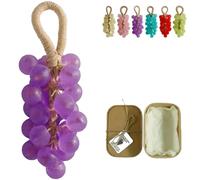Sapone alla Grape Crystal su Corda, Barretta Decorativa Trasparente Artigianale, Olio Essenziale, Idratante e Detergente per Lavabo del Bagno, Regali per Addii al Nubilato (D)