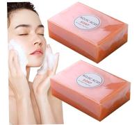 Sapone all'acido cogico,2 pezzi di saponetta alla curcuma e all'acido cogico,sapone per la rimozione delle macchie scure all'acido cogico Valitico,curcuma multiuso organica naturale 140g