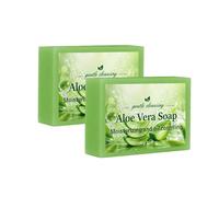Sapone all'aloe vera, naturale e biologico, per gel doccia e shampoo solido, viso e corpo, 100 g (2 pezzi, verde)