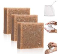 Sapone all'Argilla di Rame, Barretta Purificante Artigianale Ricca di Minerali per Viso e Corpo, Adatto a Tutti i Tipi di Pelle Soprattutto Grassa/con Imperfezioni(3pcs Clay Soap)