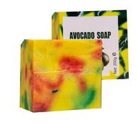 Sapone all'avocado, sapone naturale fatto a mano all'avocado, saponetta nutriente per il viso, per mani, corpo, viso, capelli, rimuove lo sporco e l'olio in eccesso, 200 g