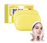 Sapone Allo Zolfo Naturale - Detergente Viso E Corpo per Tutti I Tipi Di Pelle - 2 Pezzi - Azione Purificante, Regola Il Sebo, Ideale per Pelli Grasse E Impure Con Ingredienti Bio