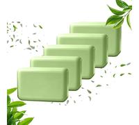 Sapone all'olio di albero del tè per il lavaggio del viso e del corpo, detergente viso deodorante vegetale, barra di lavaggio all'olio di albero del tè di difesa naturale per persone (5 pezzi)