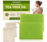 Sapone all'olio di tea tree, 2 saponette, sapone di Castiglia biologico