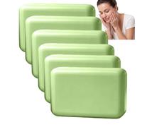 Sapone all'olio di tea tree bar naturale, sapone sollievo infuso olio essenziale di tea tree, barra per il corpo verde esfoliante rinfrescante, sapone per il viso con olio (6 pezzi)