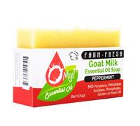 Sapone All'Olio Essenziale Di Latte Di Capra Peppermint; 6 Oz