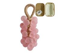 Sapone all'uva, sapone all'uva su una corda, sapone decorativo rosa fatto a mano su vite, fragranza naturale per la pulizia delle mani