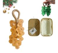 Sapone all'uva, sapone trasparente all'uva, sapone idratante artigianale con olio essenziale e cordino, per lavarsi le mani e profumarsi, per uomini e donne (I)