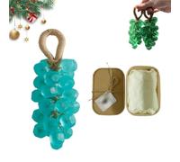 Sapone all'uva, sapone trasparente all'uva, sapone idratante artigianale con olio essenziale e cordino, per lavarsi le mani e profumarsi, per uomini e donne (L)