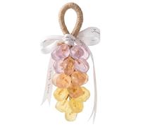 Sapone all'uva su corda - Sapone decorativo con taglio a diamante da 25 pezzi per lavaggio a mano, doccia e decorazioni per la casa (viola, arancione, giallo), decorazioni d'été