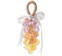Sapone all'uva su corda - Sapone decorativo con taglio a diamante da 25 pezzi per lavaggio a mano, doccia e decorazioni per la casa (viola, arancione, giallo)