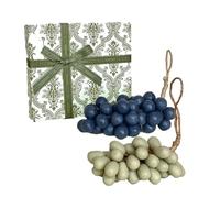Sapone all'uva su corda, saponetta fatta a mano a forma di grappolo d'uva su vite, saponi artigianali all'uva Boho Chic, saponi artigianali naturali a freddo per uomo e donna, mani (A+B)
