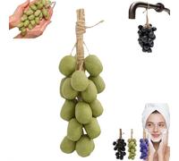 Sapone all'uva su corda, saponi fatti a mano a forma di uva, saponi da bagno per viso e corpo, saponette decorative, da appendere per cucina o bagno, regalo unico per donne e uomini