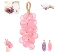 Sapone all'uva su corda, uva fatta a mano a forma di grappolo con processo naturale a freddo, per lavarsi le mani, regalo decorativo per l'aria fresca, decorazioni per la casa, uomini e donne pink