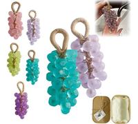 Sapone all'uva su una corda, sapone all'uva di cristallo fatto a mano, deodorante for ambienti, scelta regalo for saponi decorativi da uomo e da donna(Purple+royal Blue)