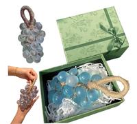 Sapone all'uva su una corda Saponetta aromatica decorativa all'uva per casa, viaggio, uomo, donna, lavarsi le mani Sapone blu, su una corda, per le donne, Ro