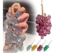 Sapone all'uva su una corda, saponette decorative fatte a mano, saponi artigianali naturali con processo a freddo, fragranza duratura, regalo di Natale e compleanno (viola con scatola)