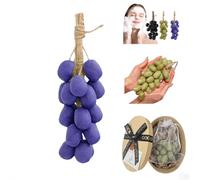 Sapone all'uva su una corda, saponi artigianali fatti a mano a forma di uva, saponi artigianali naturali per viso, doccia e mani, saponette decorative, squisita decorazione per la casa e scelta regalo
