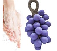 Sapone all'uva su una corda, saponi da appendere a forma di uva, saponi idratanti profumati naturali fatti a mano, per una pelle liscia e idratata (1, viola, 20 pezzi)