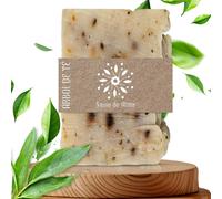 Sapone artigianale naturale con albero del tè - Sapone viso, mani e corpo | Pastiglia vegana, antibatterica e purificante | Made in Spagna | 100 g