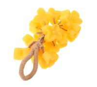 Sapone Artigianale Profumato All’osmanto, Forma Fiore Giallo Corda | Rete Schiuma Inclusa, Design Sospeso, per Bagno Ospiti e Hotel, Accesso Pratico, Decorazione Raffinata