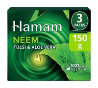 Sapone bar ayurvedico Hamam Neem, Tulsi e Aloe Vera - Confezione da 3 -...