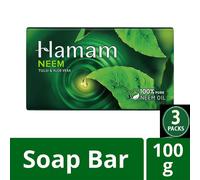 Sapone bar ayurvedico Hamam Neem, Tulsi e Aloe Vera - Confezione da 3 -...