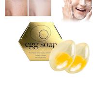 Sapone bianco d'uovo, sapone viso bianco d'uovo, sapone botanico profumato a forma di uovo per la pulizia del viso e del corpo (2)