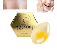 Sapone bianco d'uovo, sapone viso bianco d'uovo, sapone botanico profumato a forma di uovo per la pulizia del viso e del corpo (1)