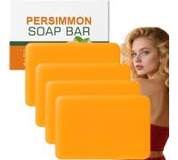 Sapone cachi contro l'odore del corpo, sapone deodorante naturale per anziani, pulizia delicata e idratazione per ascelle, piedi e zone intime, non secca (4 pezzi)