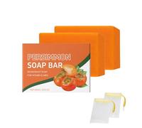 Sapone cachi - Deodorante naturale per il corpo e deodorante per il bagno con cachi e tè verde, sapone fatto a mano per l'odore degli anziani (2)