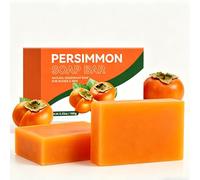Sapone cachi naturale per rimuovere l'odore del corpo, pulizia profonda, sapone da bagno per viso e corpo, sapone naturale idratante e sbiancante per uomini e donne (2 pezzi)