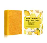 Sapone con acido kojico e curcuma al limone, 100 g, sapone naturale per la bellezza della pelle, sapone delicato per viso e corpo con estratti vegetali