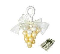 Sapone da bagno decorativo in scatola con grappolo di perline perlescenti, anello intrecciato, sapone per adulti e bagno Display a forma di uva da bagno in scatola decorativa intrecciata perla