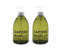 Sapone Del Mugello, Per Mani Viso e Corpo, Extra Puro di Sottobosco, 2 Flaconi da 500ml, Hand and Body Soap