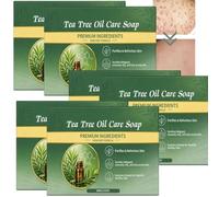 Sapone detergente con olio di albero del tè, esfoliante delicato, per uomo e donna, allevia i dolori ai piedi e le irritazioni della pelle, sapone naturale all'olio di tea tree con burro di karitè