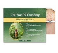 Sapone detergente con olio di albero del tè, esfoliante delicato, per uomo e donna, allevia i dolori ai piedi e le irritazioni della pelle, sapone naturale all'olio di tea tree con burro di karitè