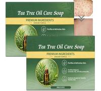 Sapone detergente con olio di albero del tè, esfoliante delicato, per uomo e donna, allevia i dolori ai piedi e le irritazioni della pelle, sapone naturale all'olio di tea tree con burro di karitè