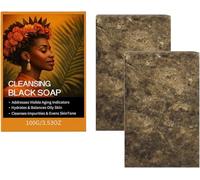 Sapone detergente idratante, detergente viso e corpo al sapone nero africano, sapone nutriente per il bagno, deterge delicatamente la pelle, adatto a tutti i tipi di pelle