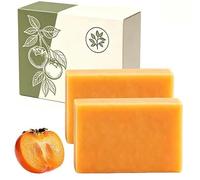 Sapone detergente kaki, 100 g, con olio di cocco, sapone per il corpo, antiodore, schiuma ricca per viso, corpo, capelli, delicato per tutti i tipi di pelle, 2 pezzi