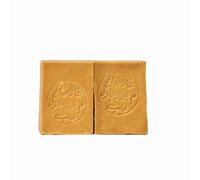 Sapone di Aleppo originale 5% olio d’alloro e 95% olio d’oliva puro, confezione da 2 pezzi da 200 g. Sapone artigianale prodotto in Turchia, adatto per mani, viso, corpo e capelli.